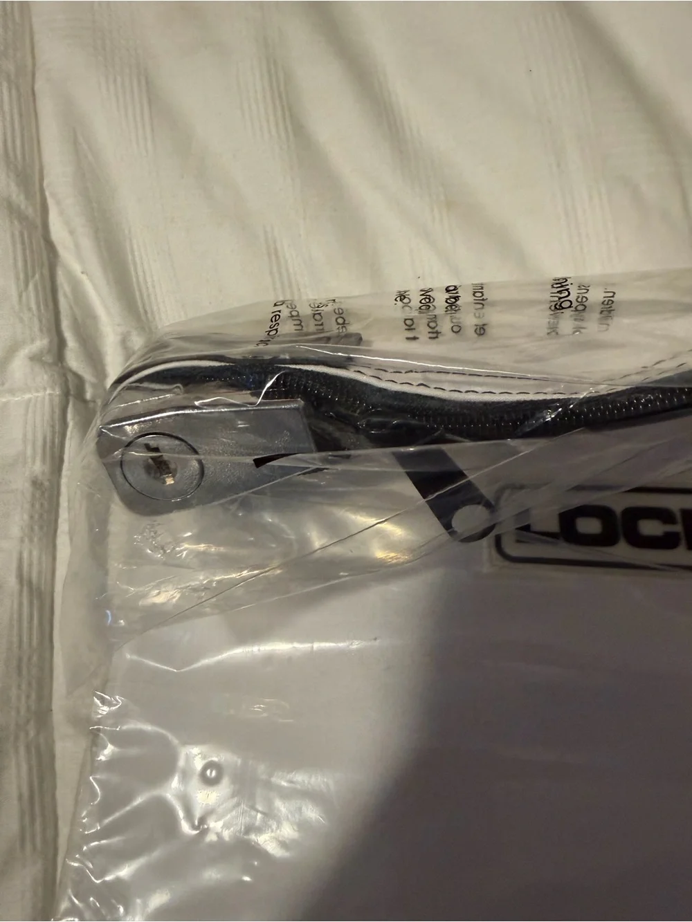 Lock+Med White Zipper Pouch - safety Lock bag